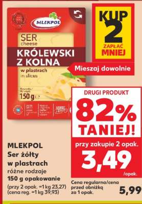 MLEKPOL Ser żółty w plastrach