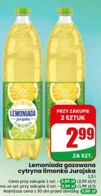 Lemoniada gazowana cytryna limonka Jurajska