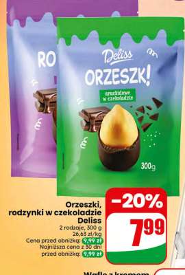 Orzeszki, rodzynki w czekoladzie Deliss