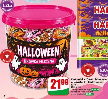 Cukierki Krówka Mleczna w wiaderku Halloween