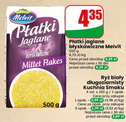Płatki jaglane błyskawiczne Melvit