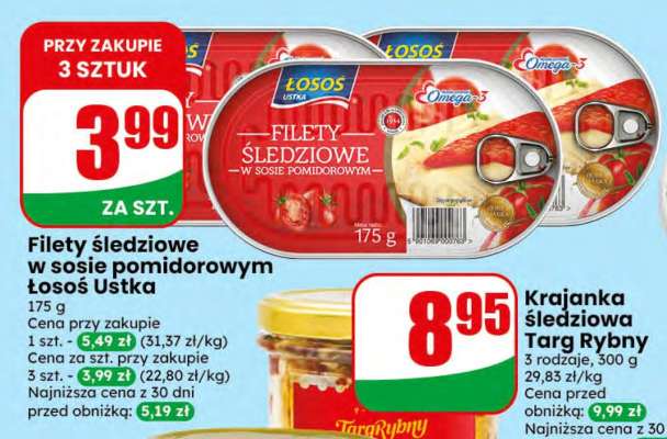 Filety śledziowe w sosie pomidorowym Łosoś Ustka