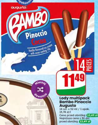 Lody multipack Bambo Pinoccio Augusto