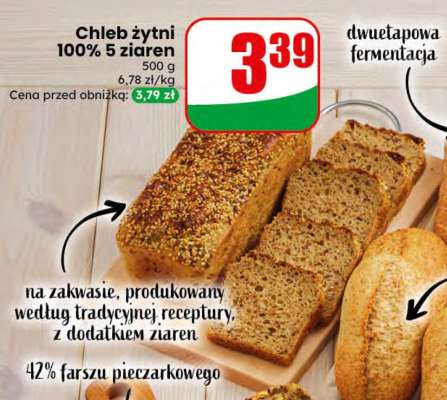Chleb żytni 100% 5 ziaren