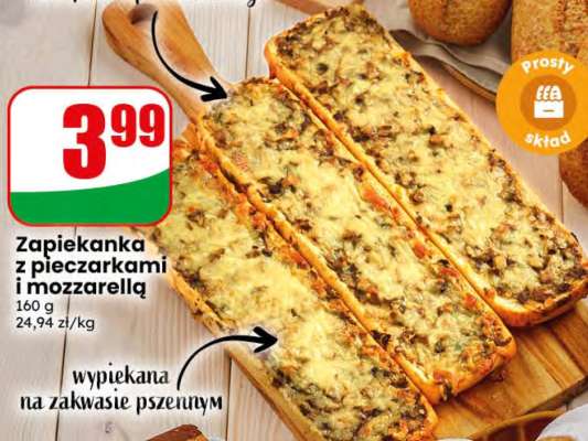 Zapiekanka z pieczarkami i mozzarellą