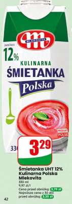 Śmietanka UHT 12% kulinarna polska Mlekovita