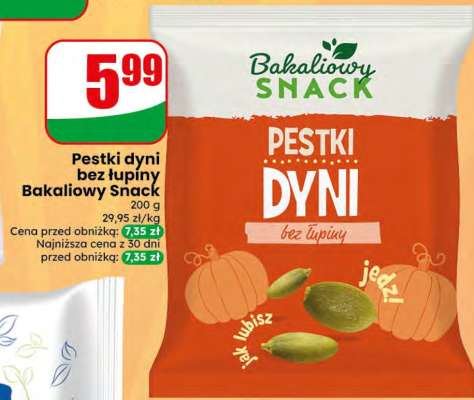 Pestki dyni bez łupiny Bakaliowy Snack