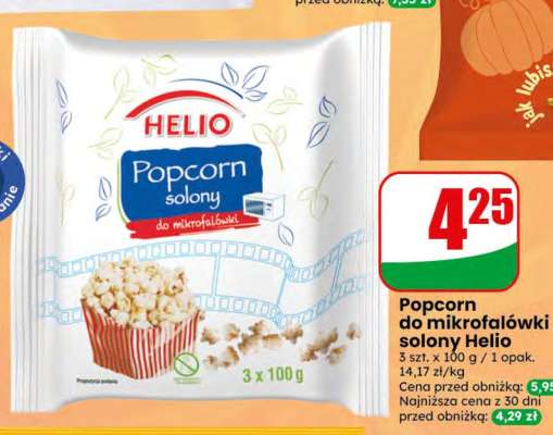 Popcorn do mikrofalówki solony Helio