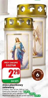 Znicz plastikowy zalewany