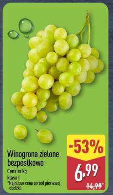 Winogrona zielone bezpestkowe