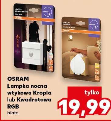 OSRAM Lampka nocna wtykowa Kropla lub Kwadratowa RGB biała
