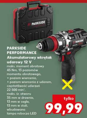 PARKSIDE PERFORMANCE Akumulatorowy wkrętak udarowy 12 V