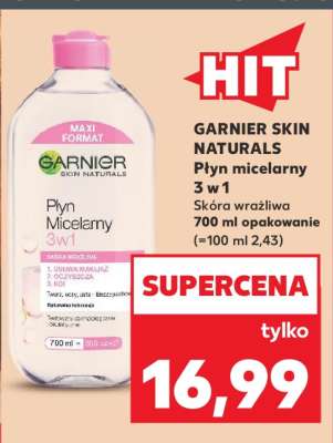 GARNIER SKIN NATURALS Płyn micelarny 3 w 1