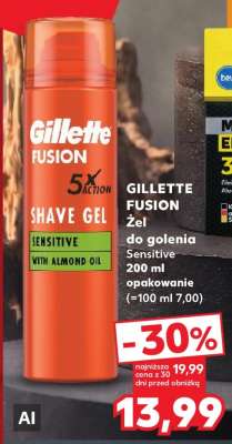 GILLETTE FUSION Żel do golenia Sensitive 200 ml opakowanie