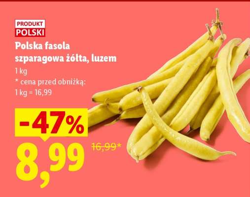 Polska fasola szparagowa żółta, luzem