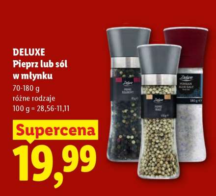 DELUXE Pieprz lub sól w młynku