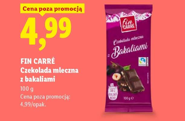 FIN CARRÉ Czekolada mleczna z bakaliami