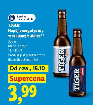 TIGER Napój energetyczny w szklanej butelce