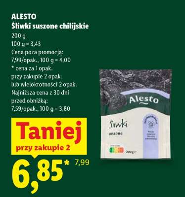ALESTO Śliwki suszone chilijskie
