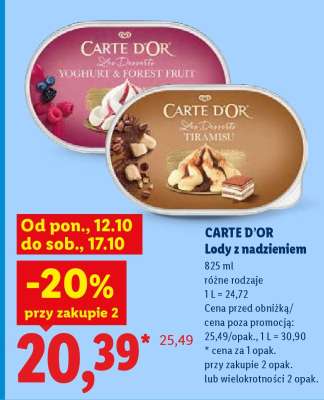 CARTE D'OR Lody z nadzieniem