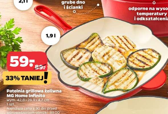 Patelnia grillowa żeliwna MG Home Infinito