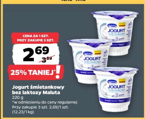 Jogurt śmietankowy bez laktozy Maluta