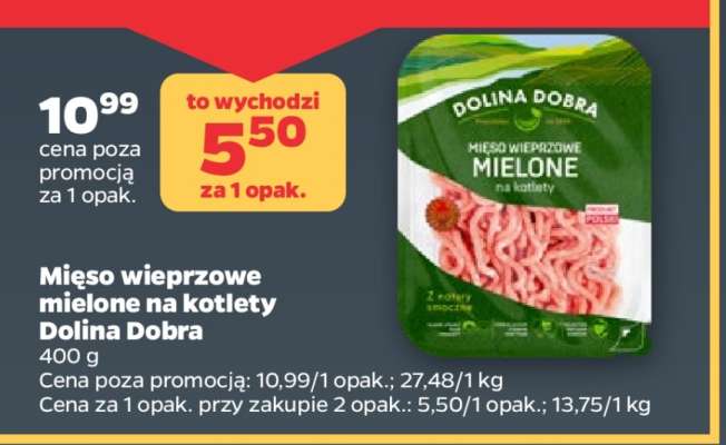 Mięso wieprzowe mielone na kotlety Dolina Dobra