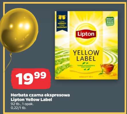 Herbata czarna ekspresowa Lipton Yellow Label