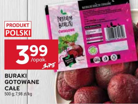 Buraki gotowane całe