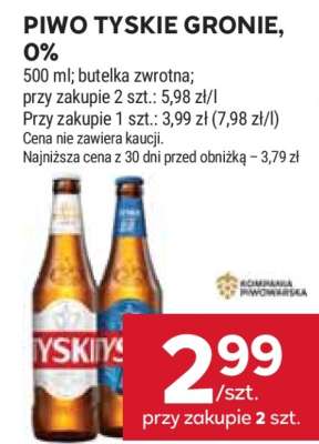 Piwo Tyskie Gronie, 0%