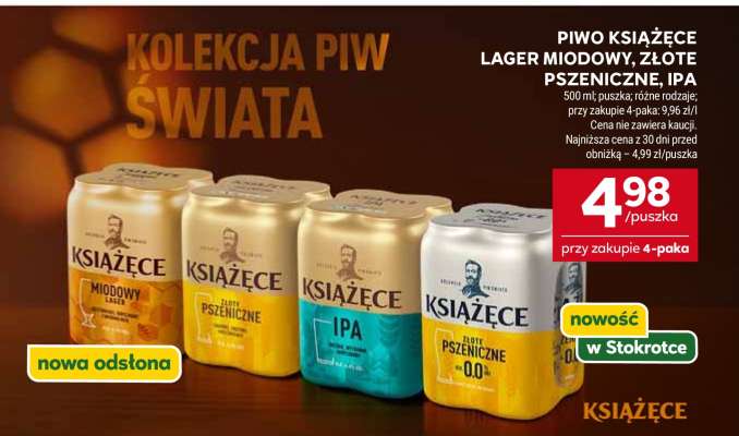 Piwo Książęce Lager Miodowy, Złote Pszeniczne, IPA