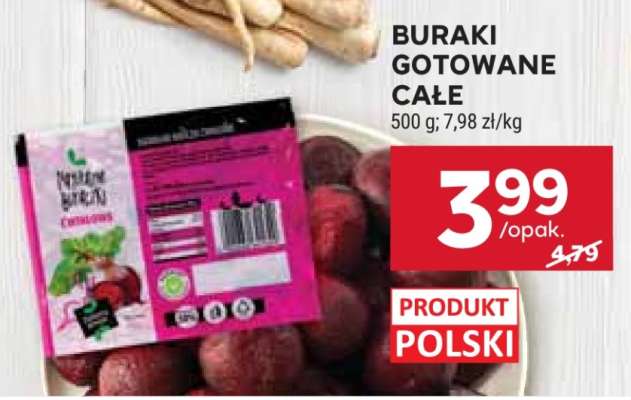 Buraki gotowane całe