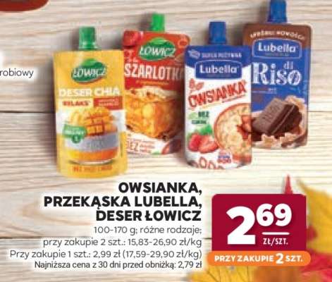 Owsianka, Przekąska Lubella, Deser Łowicz