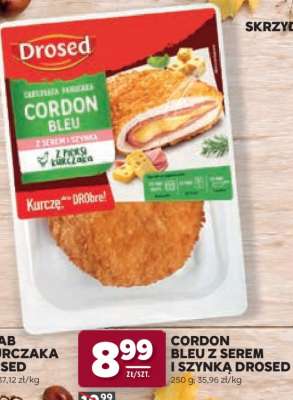 Cordon Bleu z serem i szynką Drosed