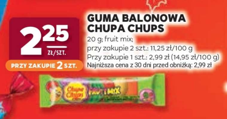 Guma balonowa CHUPA CHUPS