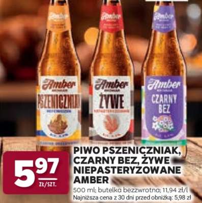 Piwo Pszeniczniak, Czarny Bez, Żywe Niepasteryzowane Amber