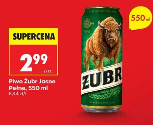 Piwo Żubr Jasne Pełne, 550 ml