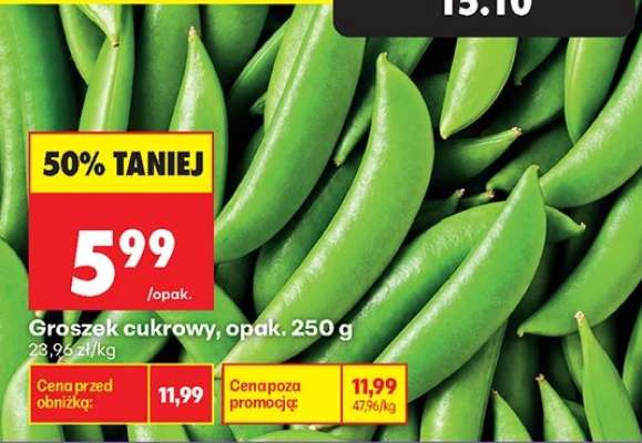 Groszek cukrowy, opak. 250 g
