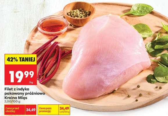 Filet z indyka pakowany próżniowo Kraina Mies