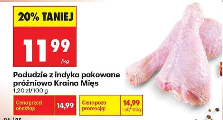 Podudzie z indyka pakowane próżniowo Kraina Mies