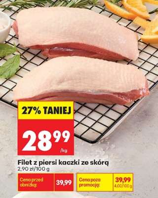 Filet z piersi kaczki ze skórą