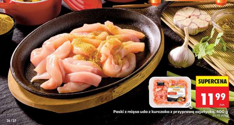 Paski z mięsa uda z kurczaka z przyprawą azjatycką, 400 g