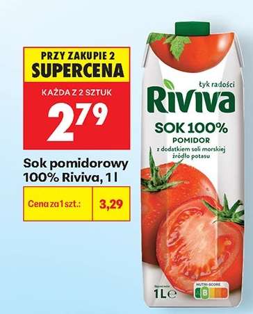 Sok pomidorowy 100% Riviva, 1l
