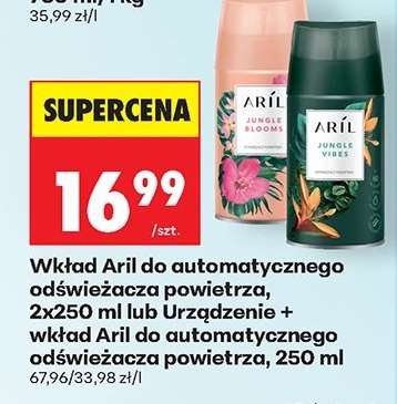 Wkład Aril do automatycznego odświeżacza powietrza 2x250 ml lub Urządzenie + wkład Aril do automatycznego odświeżacza powietrza , 250 ml