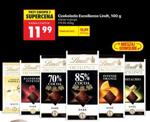 Czekolada Excellence Lindt , 100 g