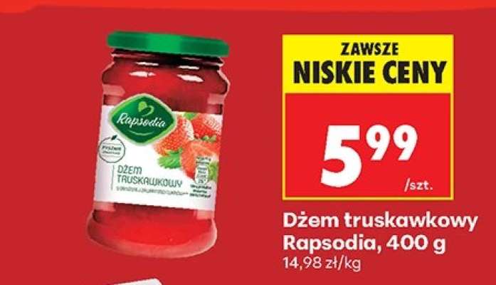 Dżem truskawkowy Rapsodia, 400 g