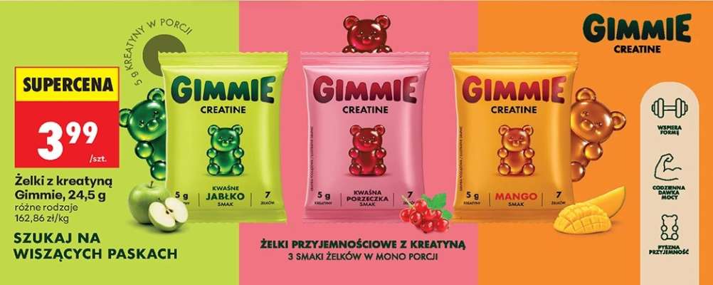 Żelki z kreatyną Gimmie, 24,5 g