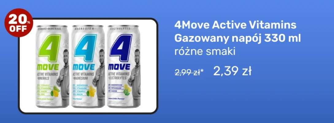 4Move Active Vitamins Gazowany napój 330 ml