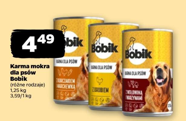 Karma mokra dla psów Bobik