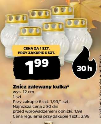 Znicz zalewany kulka